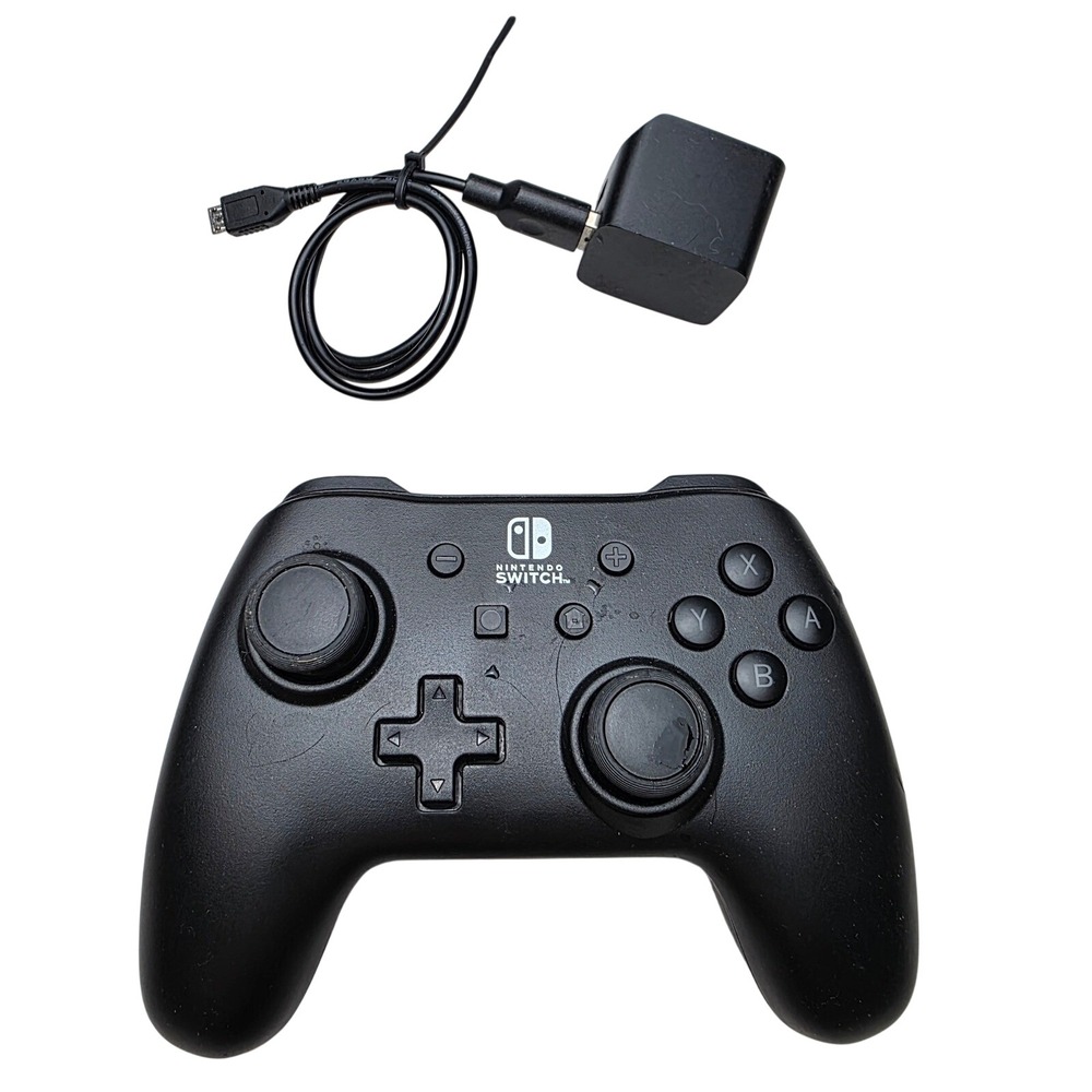 PowerA‎ Nintendo Switch Enhanced Wireless Controller Black 1511370-01 Charger W2